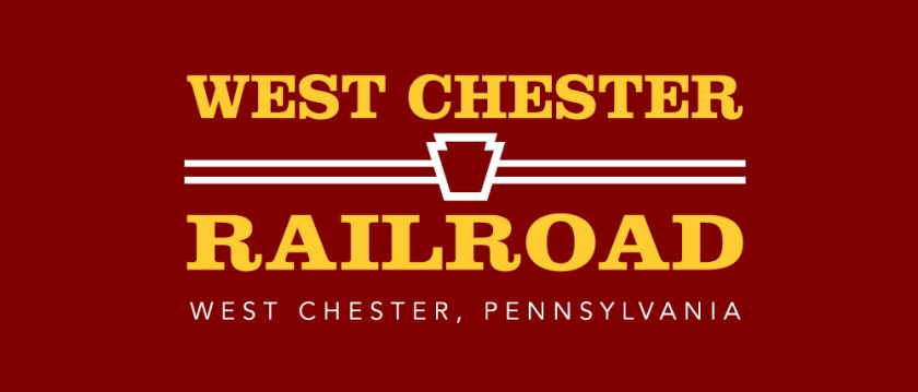 West Chester Railroad logo on red background.